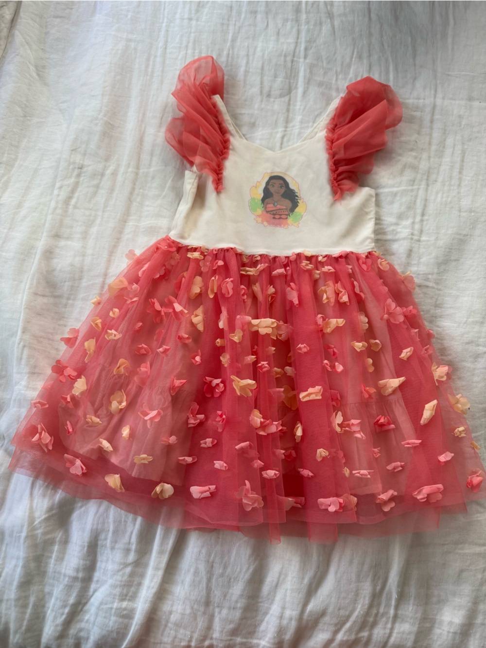 Disney Pink and Cream Princess Moana Tulle Dress